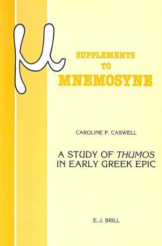 Cover of A Study of Thumos in Early Greek Epic