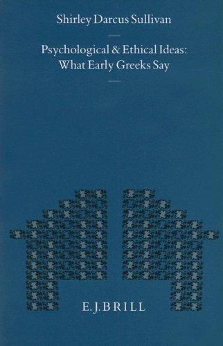 Cover of Psychological and Ethical Ideas: What Early Greeks Say