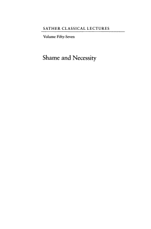 Cover of Shame and Necessity